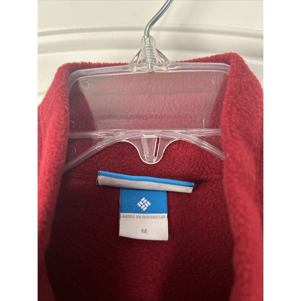 Columbia Alabama Crimson Tide Sweatshirt Mens Medium Red Fleece Full Zip Jacket - Picture 2 of 3